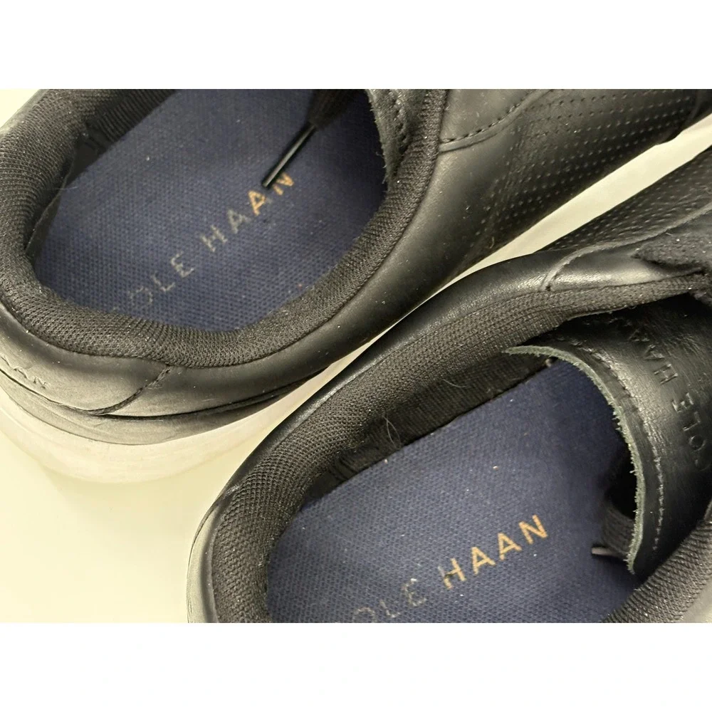 Cole Haan Mens Grand Crosscourt II Black Leather Sneakers C33977 Size 10.5 M